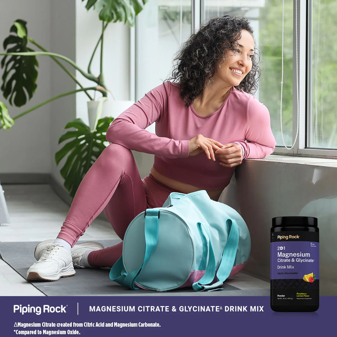 2 in 1 Magnesium Citrate & Glycinate Drink Mix (Raspberry Lemon), 16 oz (453 g) Bottle - Image 6
