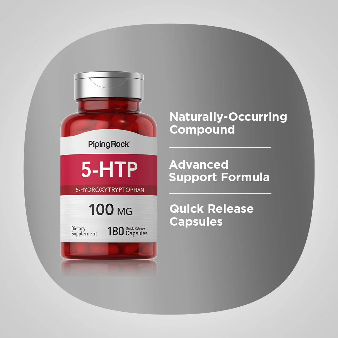 5-HTP, 100 mg, 180 Quick Release Capsules, 2  Bottles - Image 5