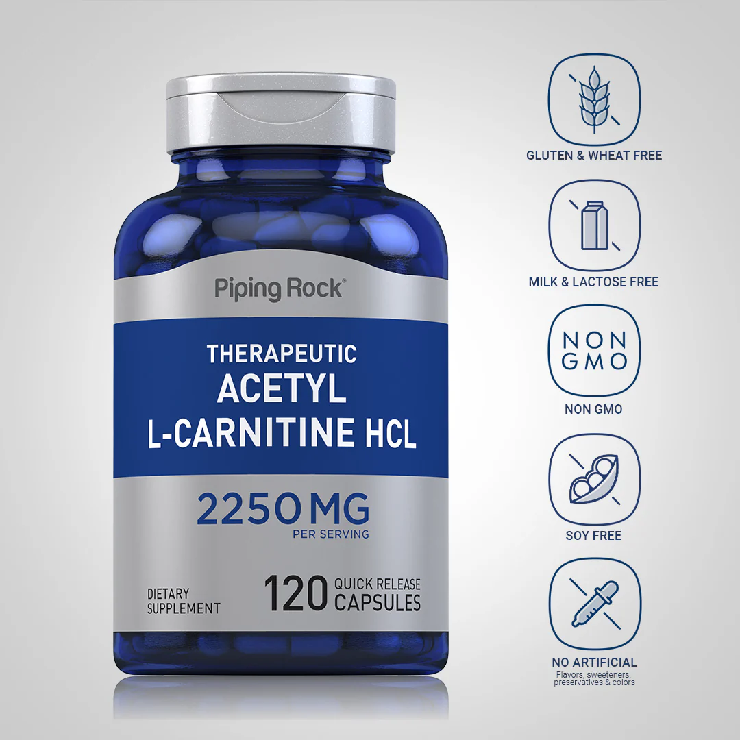 Acetyl L-Carnitine, 2250 mg (per serving), 120 Quick Release Capsules - Image 4