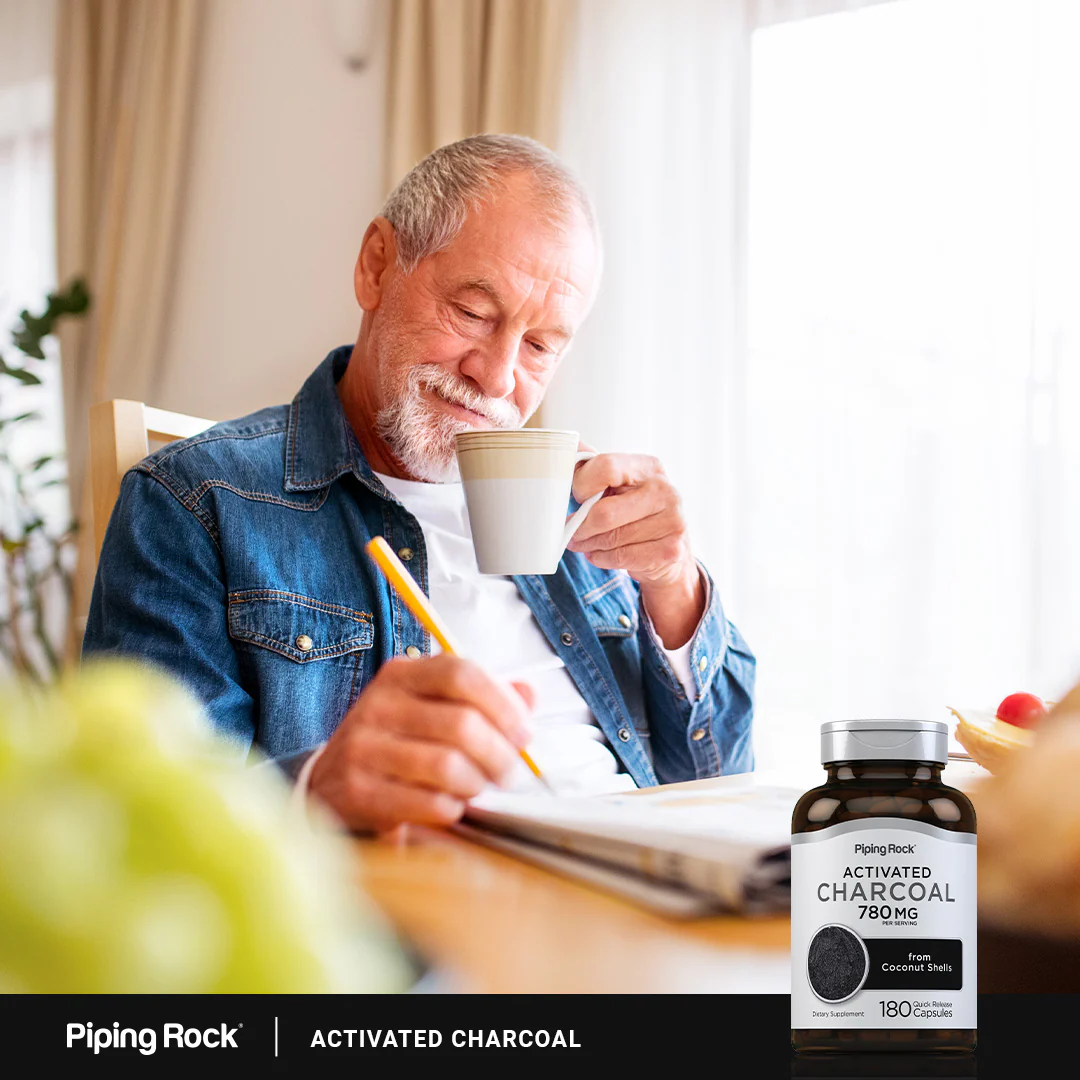 Activated Coconut Charcoal, 780 mg (per serving), 180 Quick Release Capsules - Image 7