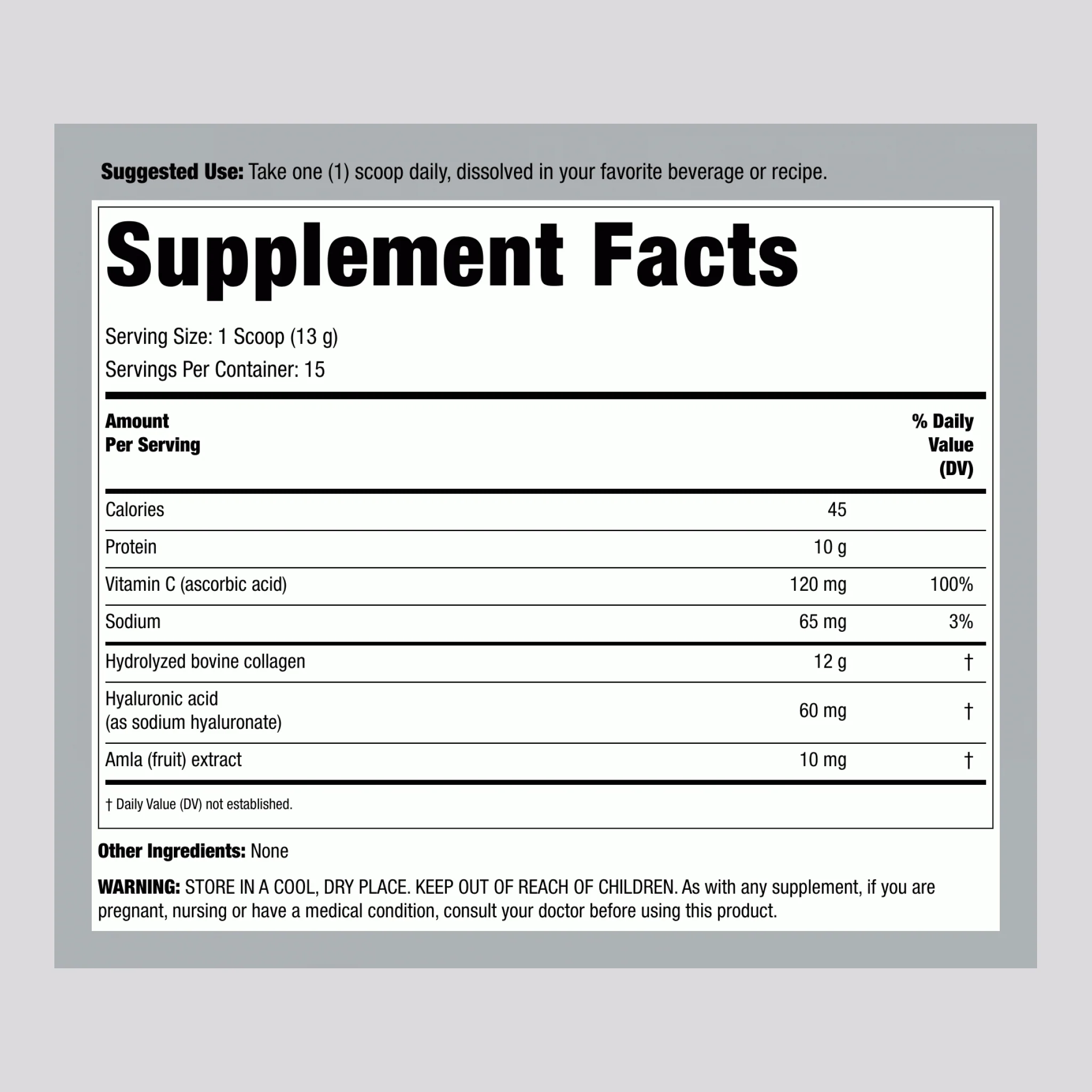 Advanced Collagen Peptides + Hyaluronic Acid + C, 6.9 oz (195 g) Powder - Image 2