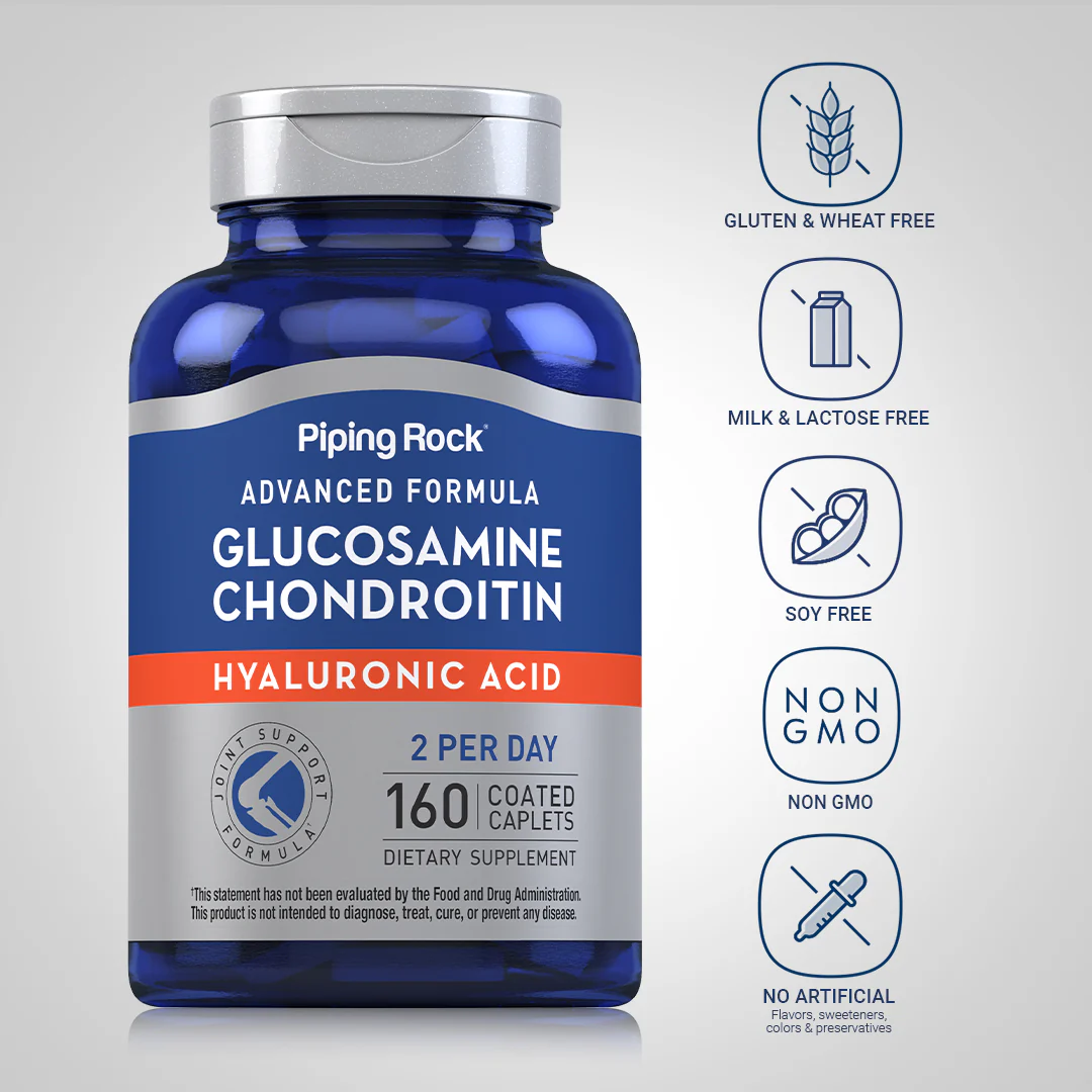Advanced Glucosamine Chondroitin Hyaluronic Acid, 160 Coated Caplets - Image 5