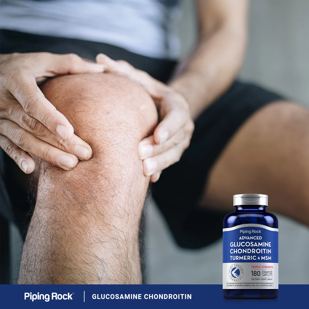 Advanced Triple Strength Glucosamine Chondroitin MSM Plus Turmeric, 180 Coated Caplets - Image 7
