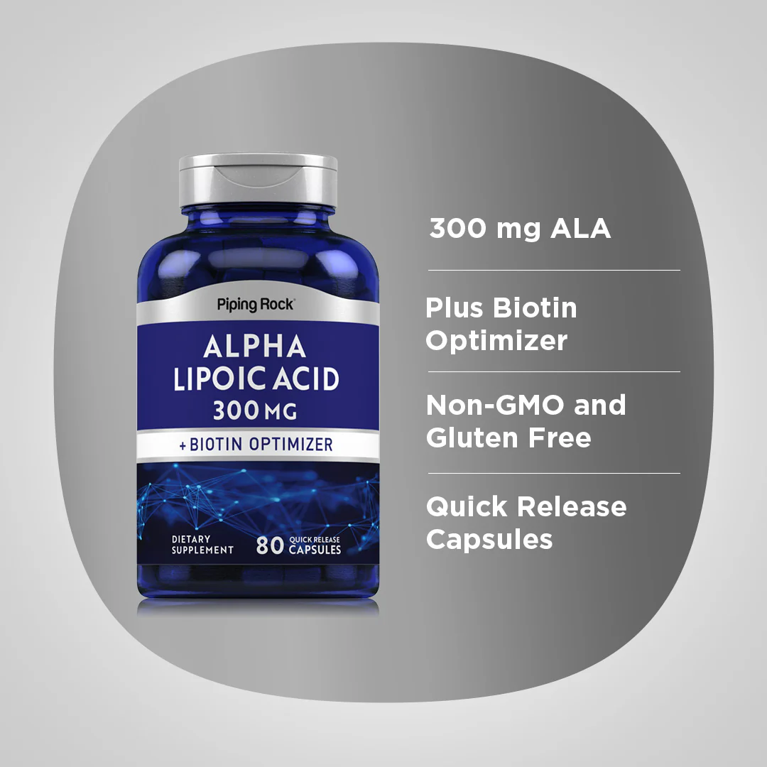 Alpha Lipoic Acid, 300 mg, 80 Quick Release Capsules - Image 5