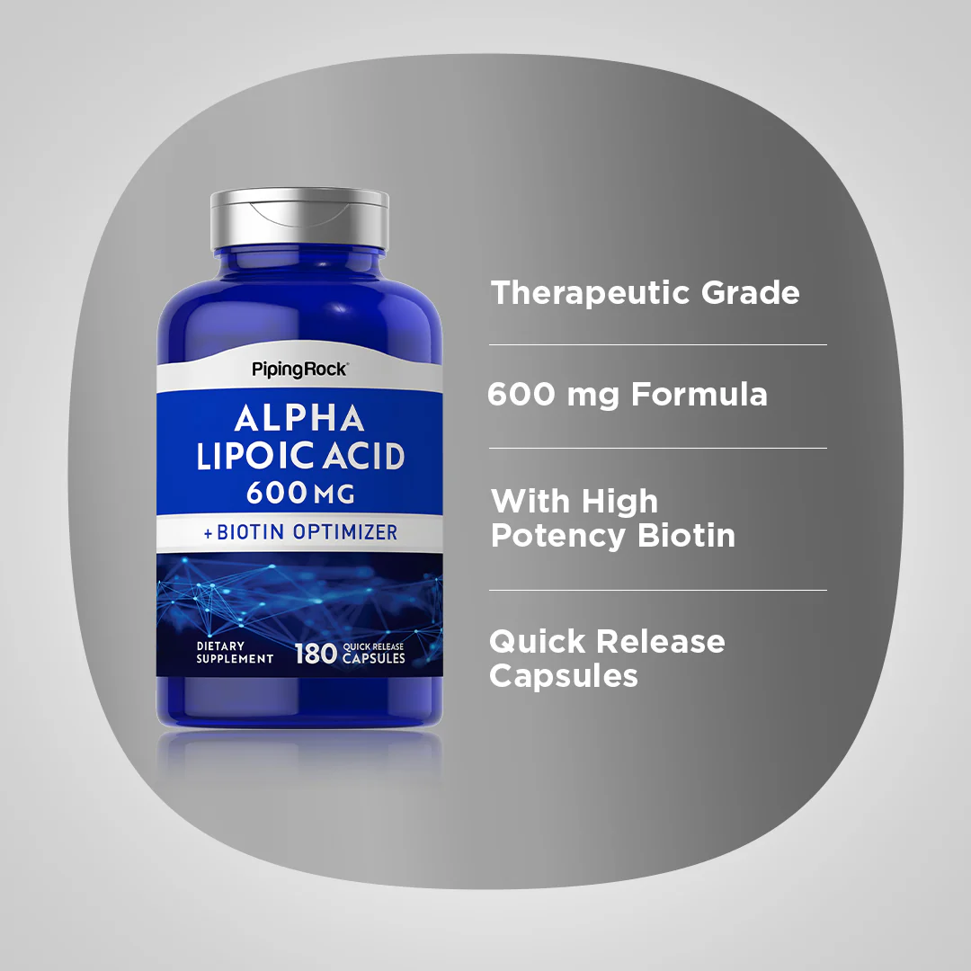 Alpha Lipoic Acid, 600 mg, 180 Quick Release Capsules - Image 4