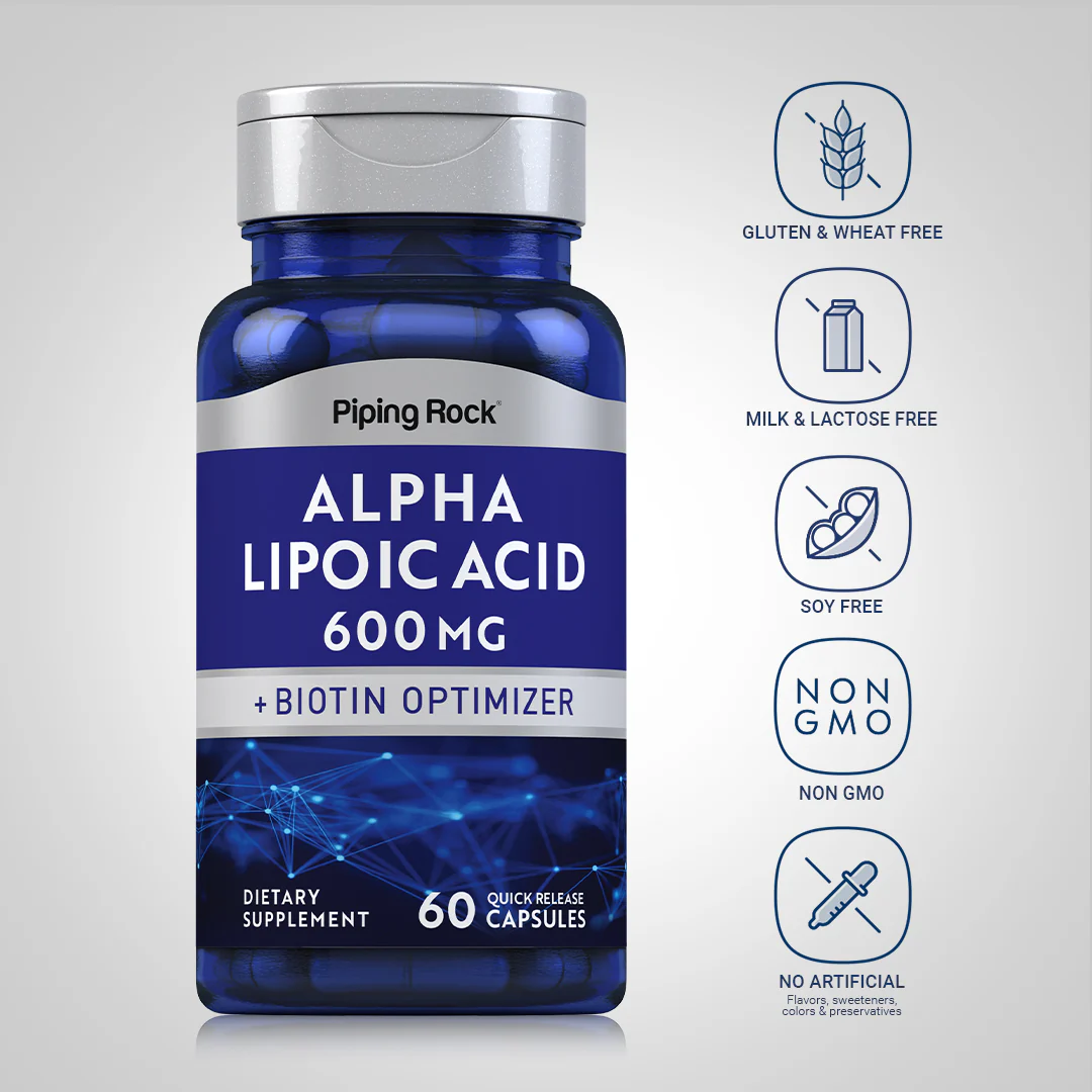 Alpha Lipoic Acid, 600 mg, 60 Quick Release Capsules - Image 6