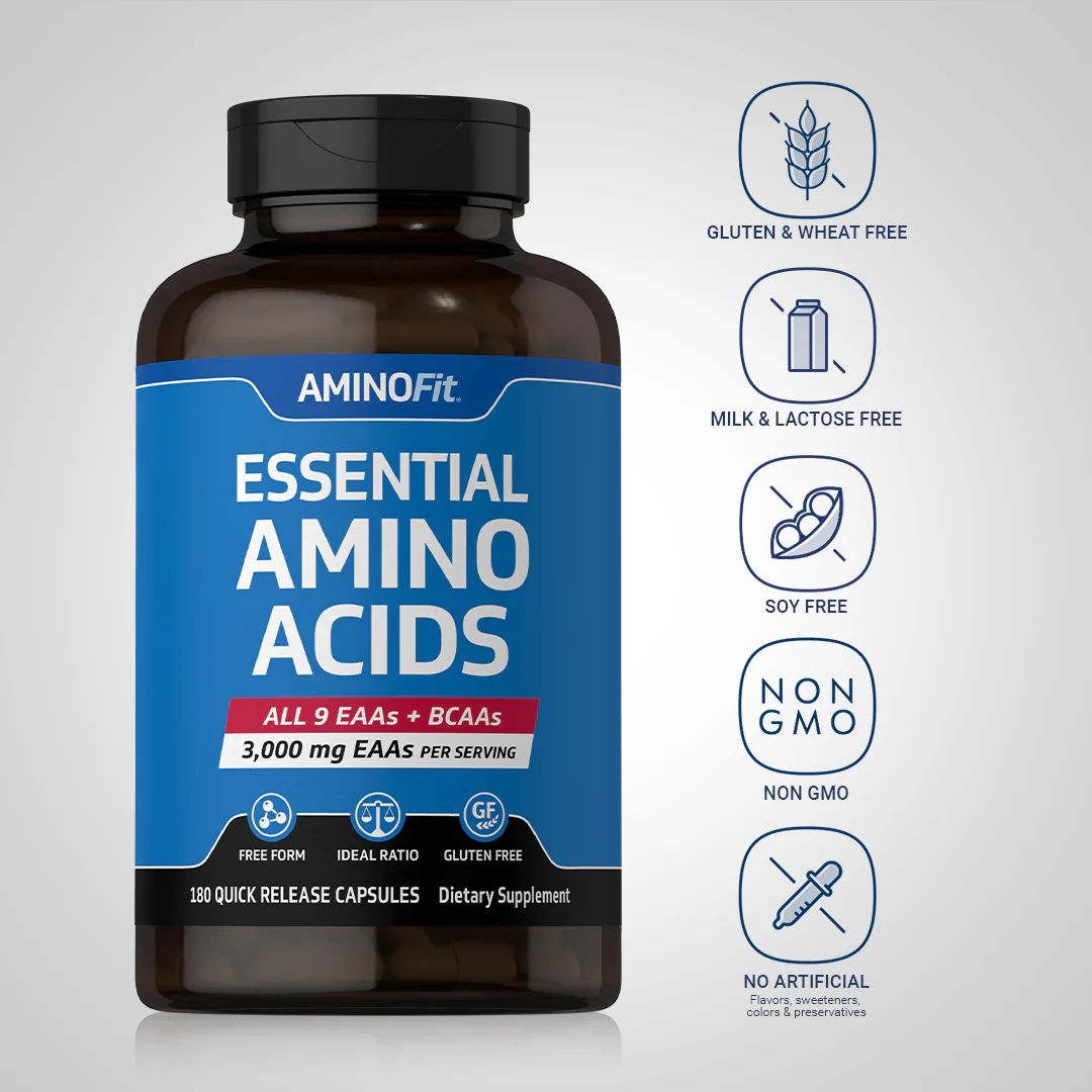 AminoFit Essential Amino Acids, 180 Quick Release Capsules - Image 5