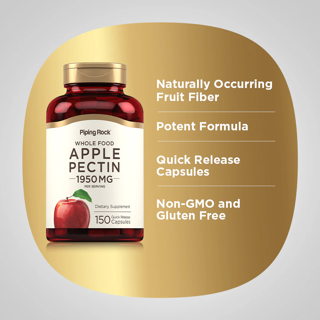 Apple Pectin, 1950 mg (per serving), 150 Quick Release Capsules - Image 4