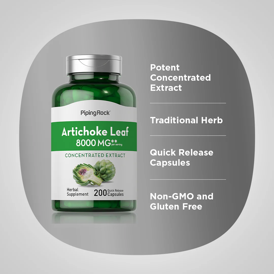 Artichoke Leaf, 8000 mg (per serving), 200 Quick Release Capsules - Image 4