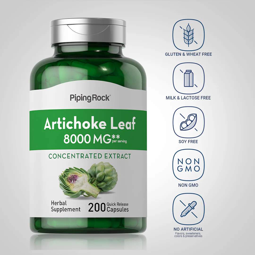 Artichoke Leaf, 8000 mg (per serving), 200 Quick Release Capsules, 2  Bottles - Image 5