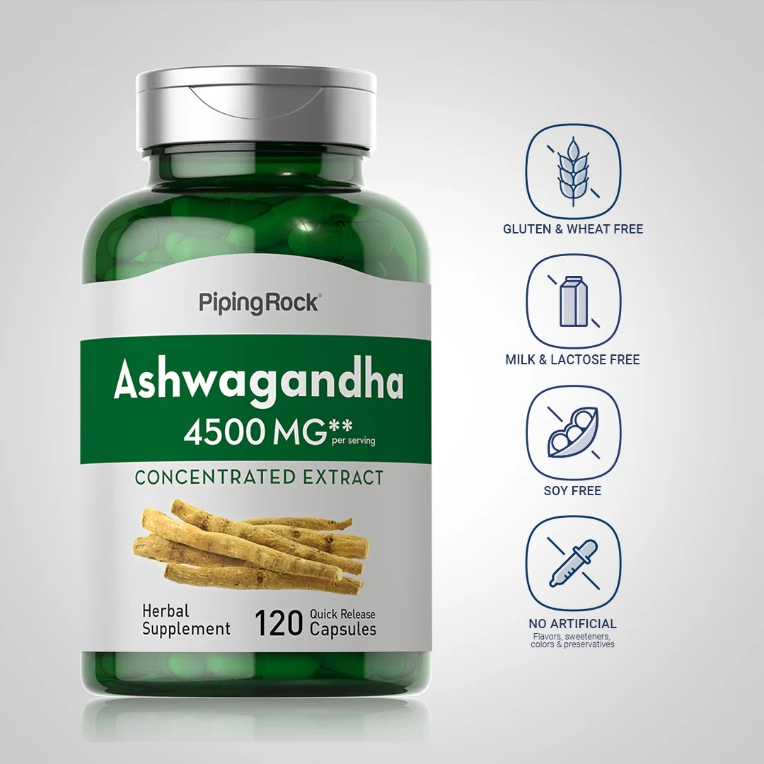 Ashwagandha, 4500 mg (per serving), 120 Quick Release Capsules - Image 5
