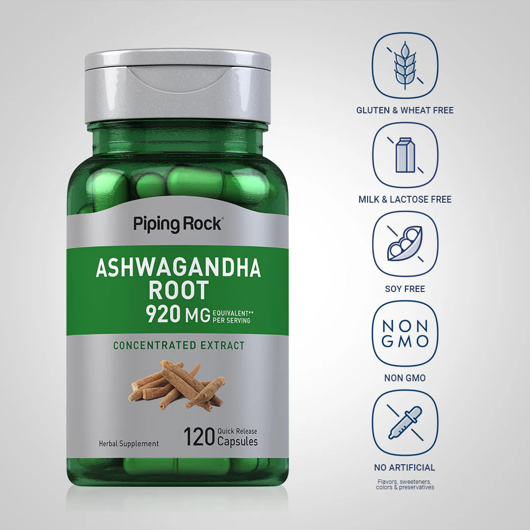 Ashwagandha Root (Withania somnifera), 920 mg (per serving), 120 Quick Release Capsules - Image 5