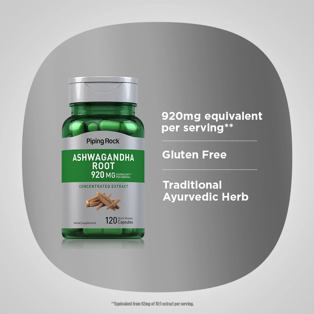 Ashwagandha Root (Withania somnifera), 920 mg (per serving), 120 Quick Release Capsules, 2  Bottles - Image 4