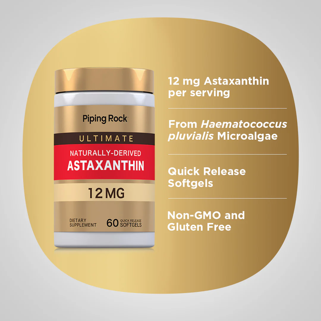 Astaxanthin, 12 mg, 60 Quick Release Softgels, 2  Bottles - Image 4