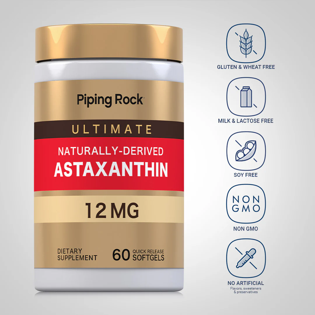 Astaxanthin, 12 mg, 60 Quick Release Softgels, 2  Bottles - Image 5