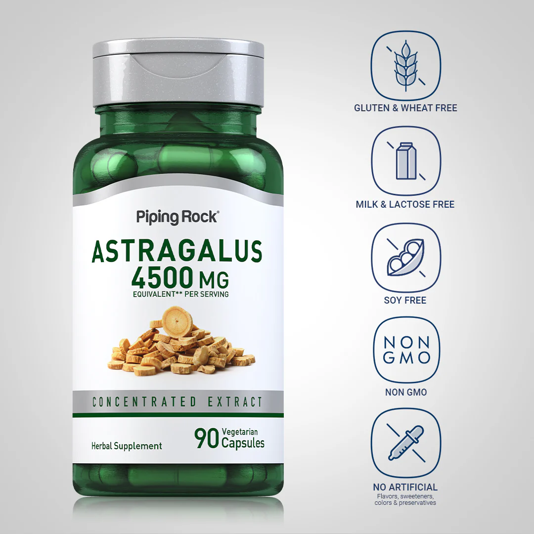 Astragalus Root, 4500 mg (per serving), 90 Vegetarian Capsules - Image 5