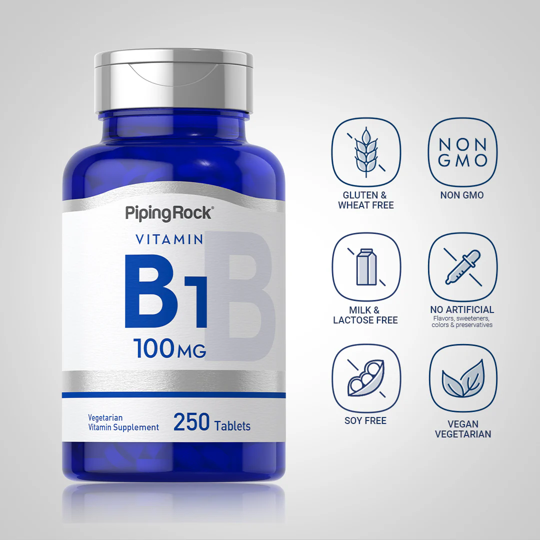 B-1 (Thiamin), 100 mg, 250 Vegetarian Tablets - Image 5