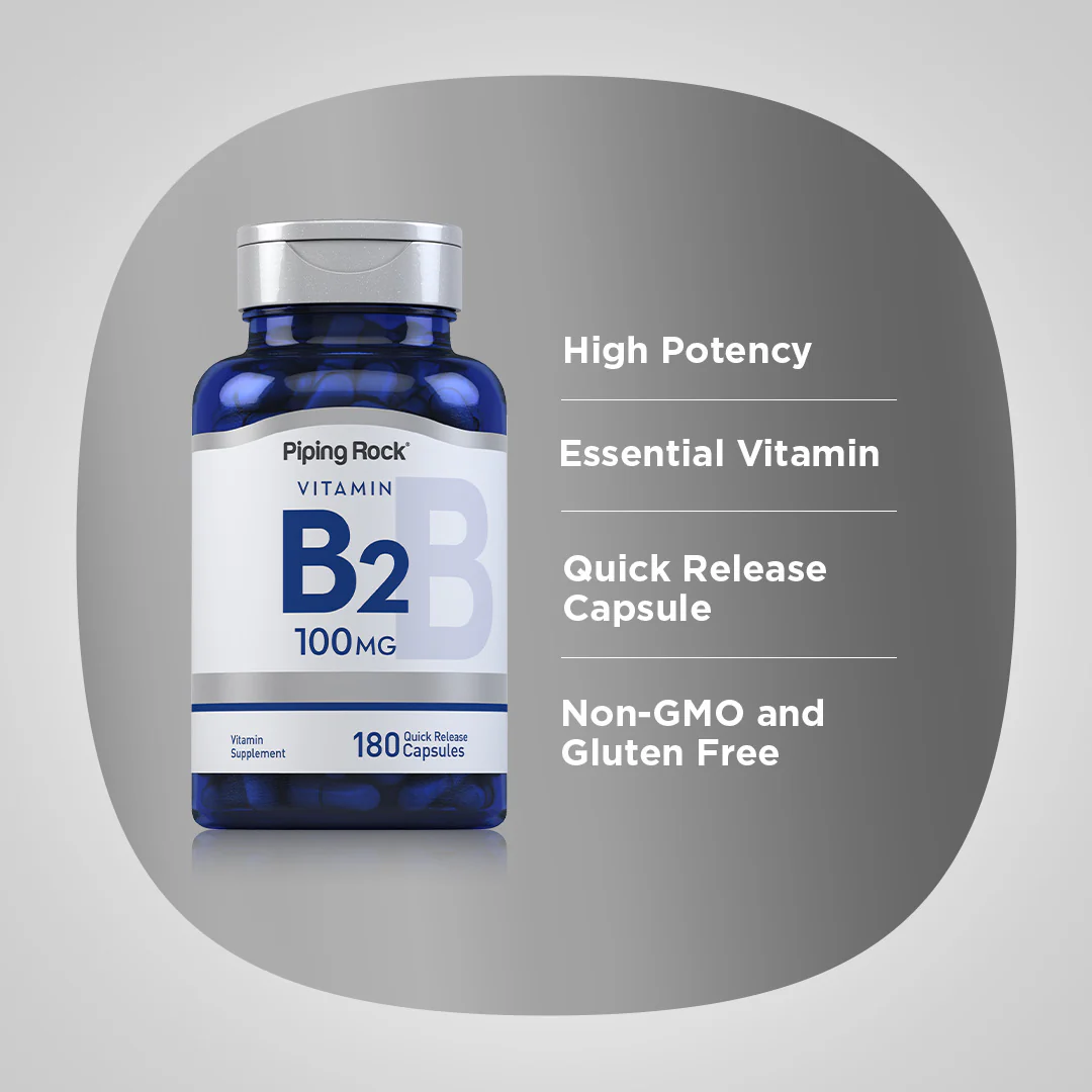 B-2 (Riboflavin), 100 mg, 180 Quick Release Capsules - Image 4