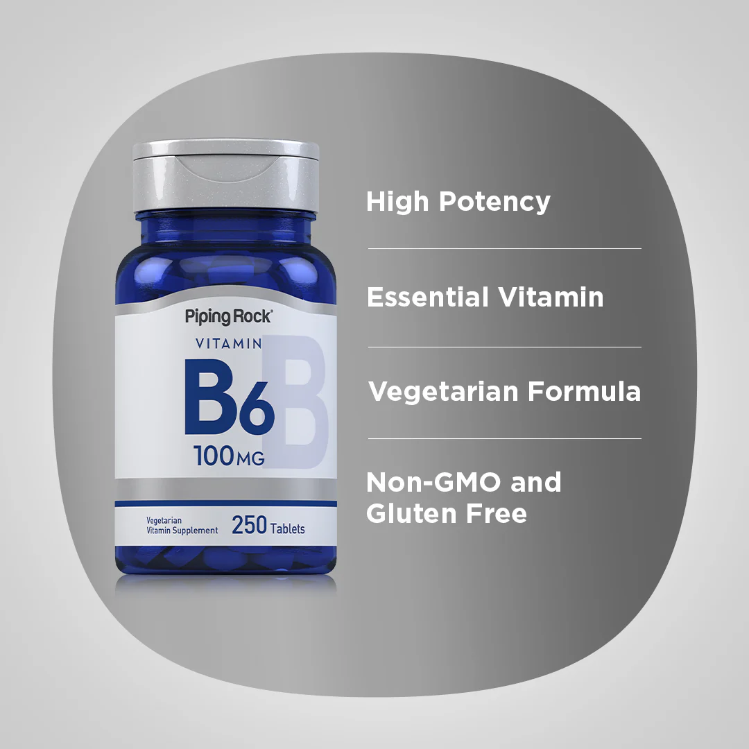 B-6 (Pyridoxine), 100 mg, 250 Tablets, 2  Bottles - Image 4