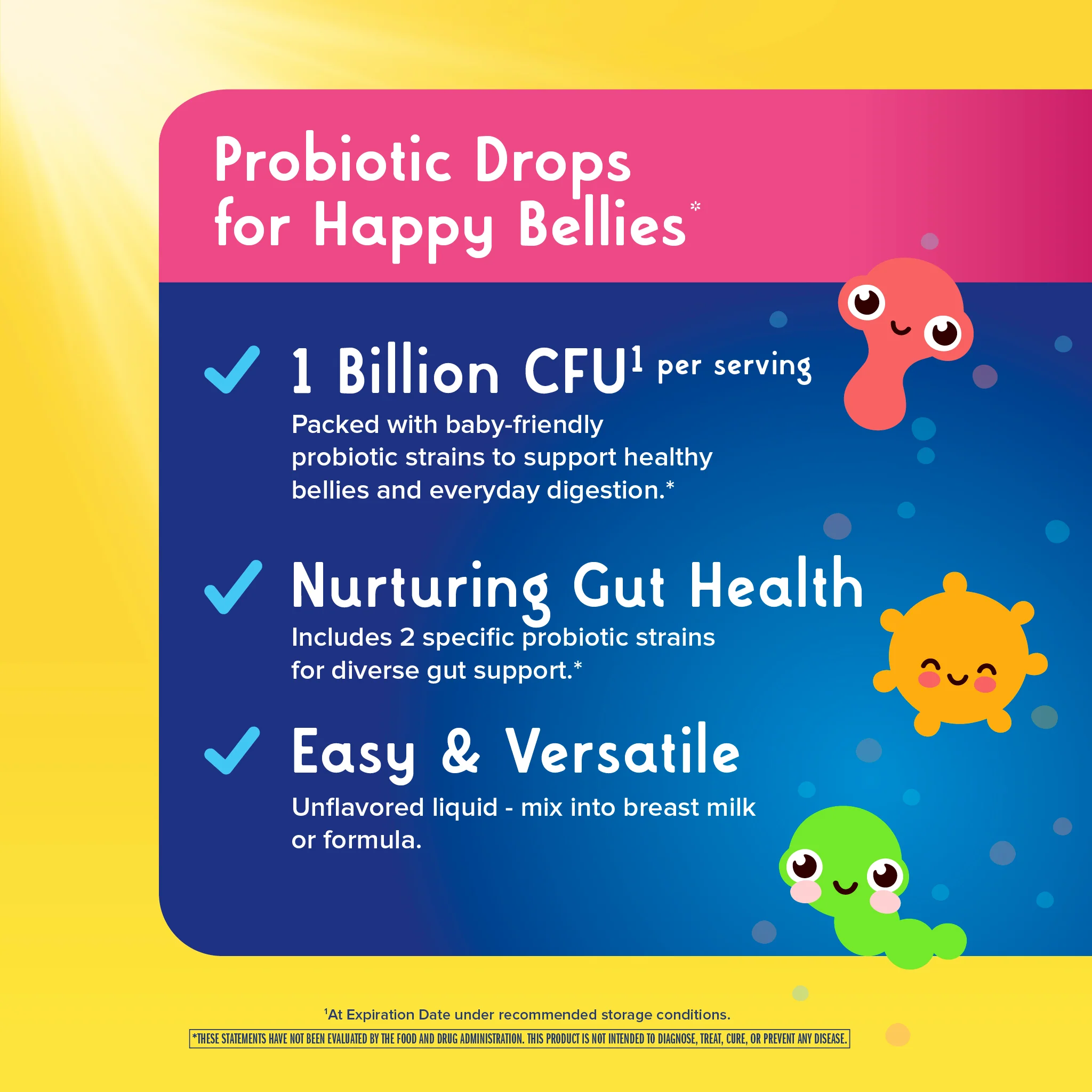 Baby Probiotic Drops 1 Billion (Organic), 0.27 fl oz (8 mL) Dropper Bottle - Image 4