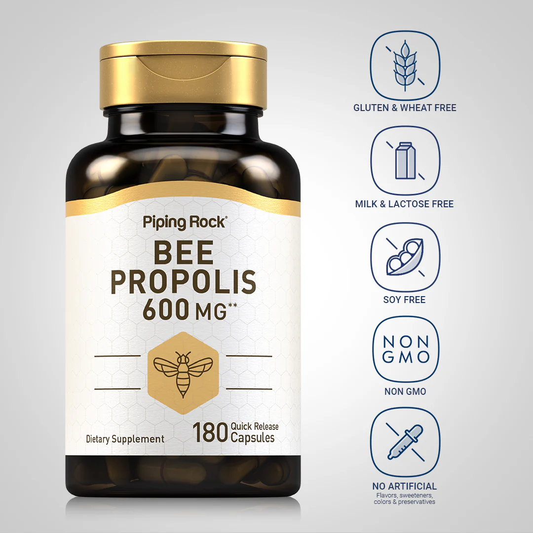 Bee Propolis, 600 mg, 180 Quick Release Capsules, 2  Bottles - Image 5