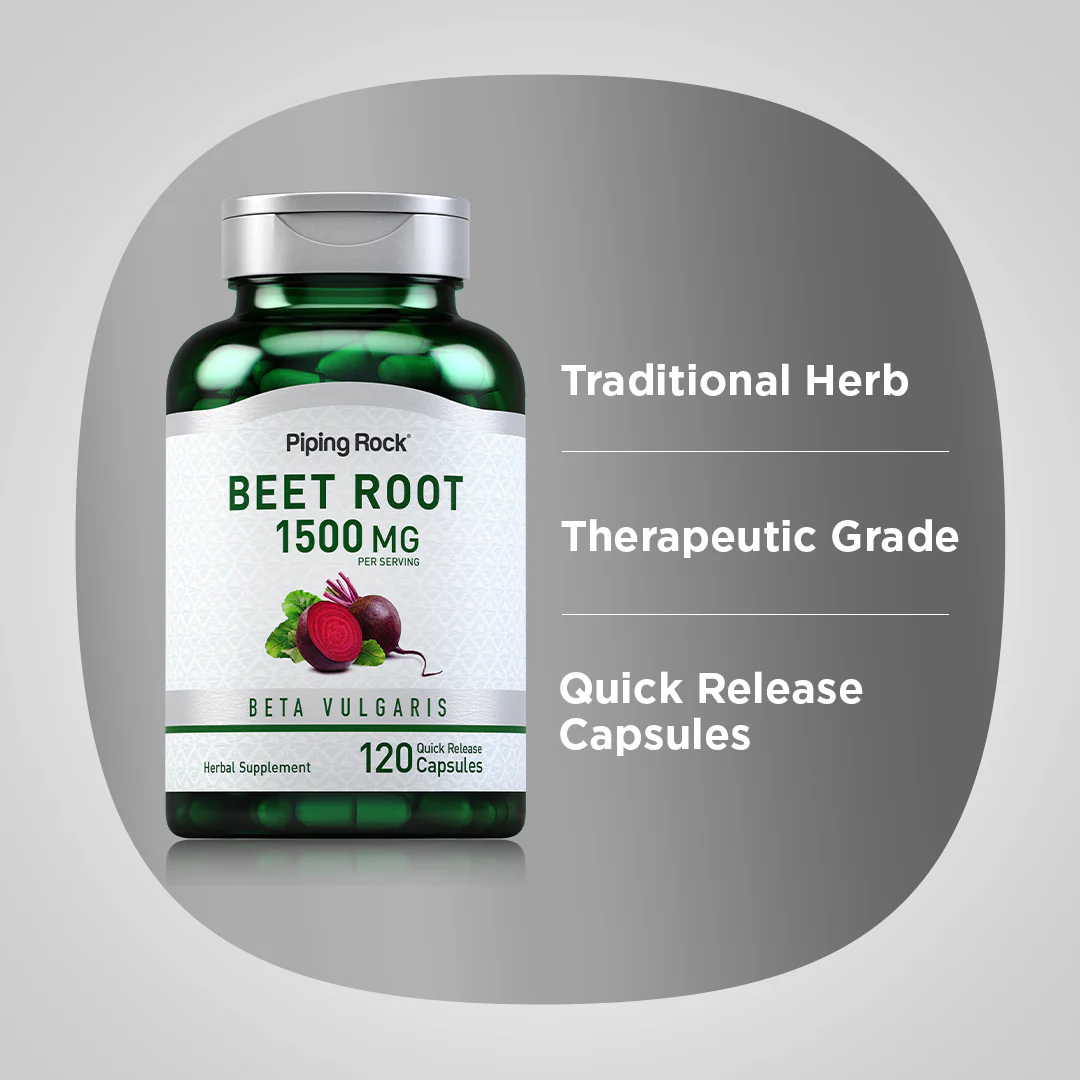 Beet Root, 1500 mg (per serving), 120 Quick Release Capsules - Image 4