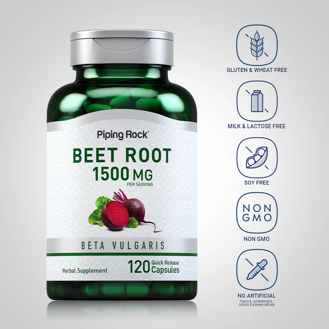 Beet Root, 1500 mg (per serving), 120 Quick Release Capsules - Image 5