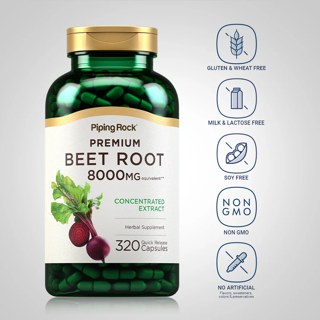 Beet Root Concentrated Extract, 8000 mg, 320 Quick Release Capsules, 2  Bottles - Image 4