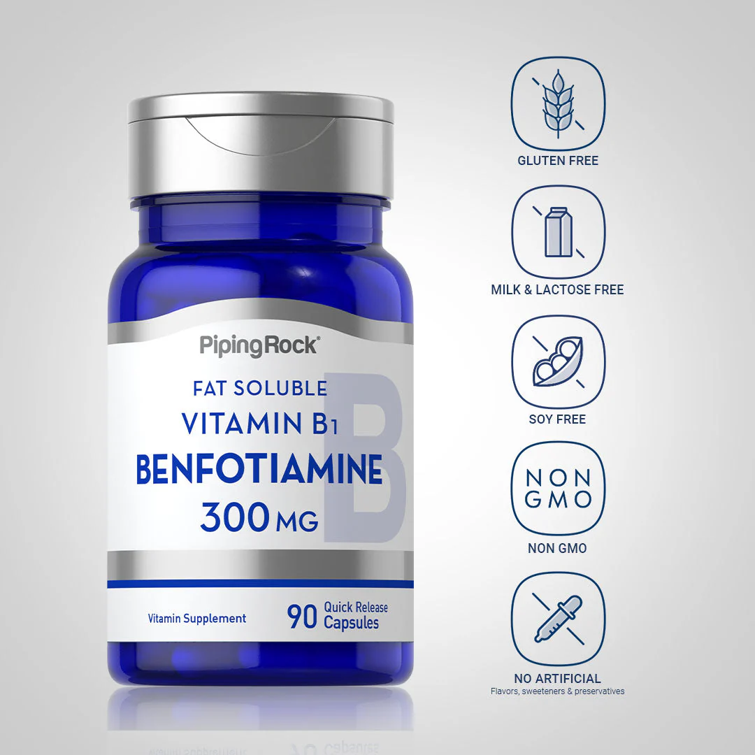 Benfotiamine (Fat Soluble Vitamin B-1), 300 mg, 90 Quick Release Capsules - Image 6