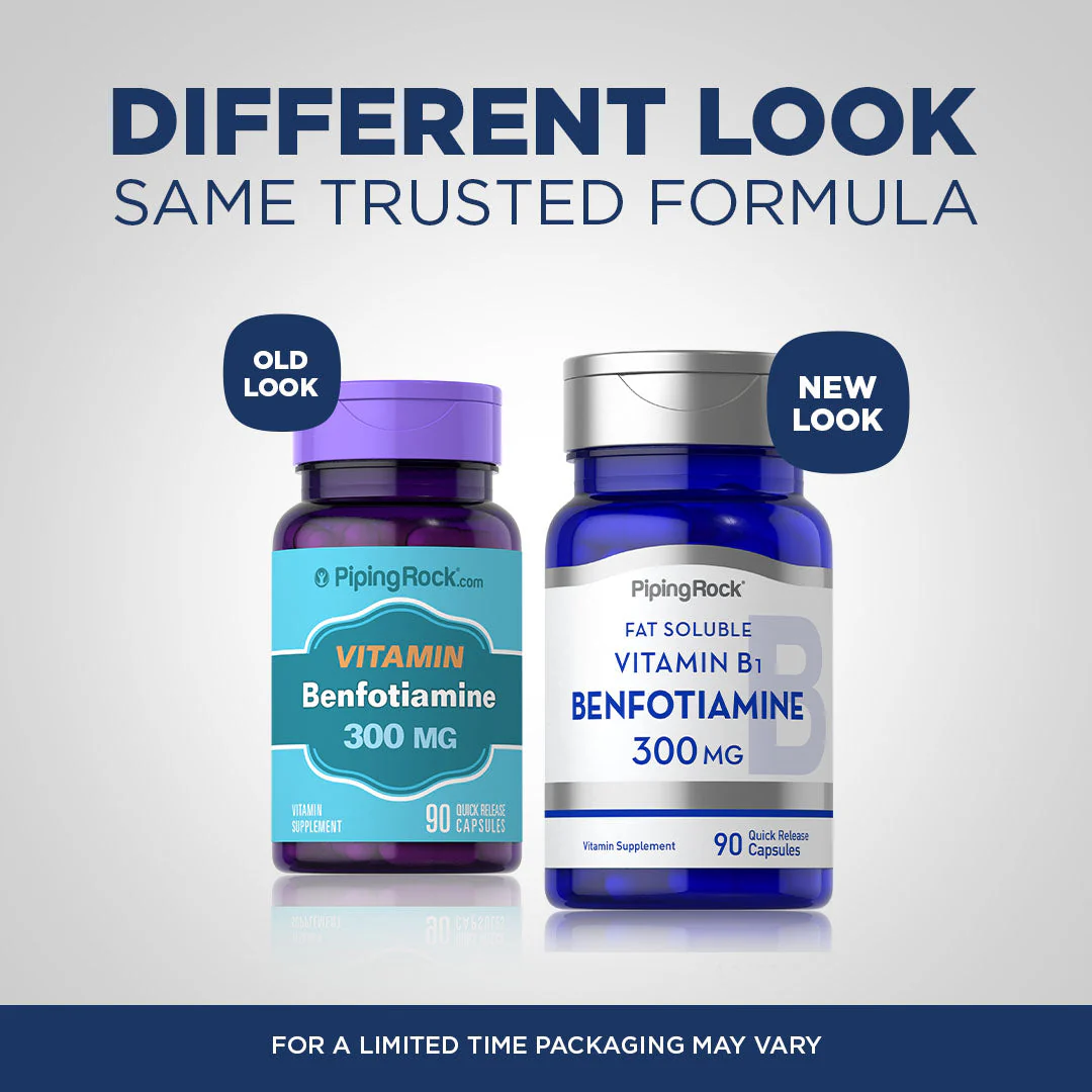 Benfotiamine (Fat Soluble Vitamin B-1), 300 mg, 90 Quick Release Capsules, 2  Bottles - Image 4