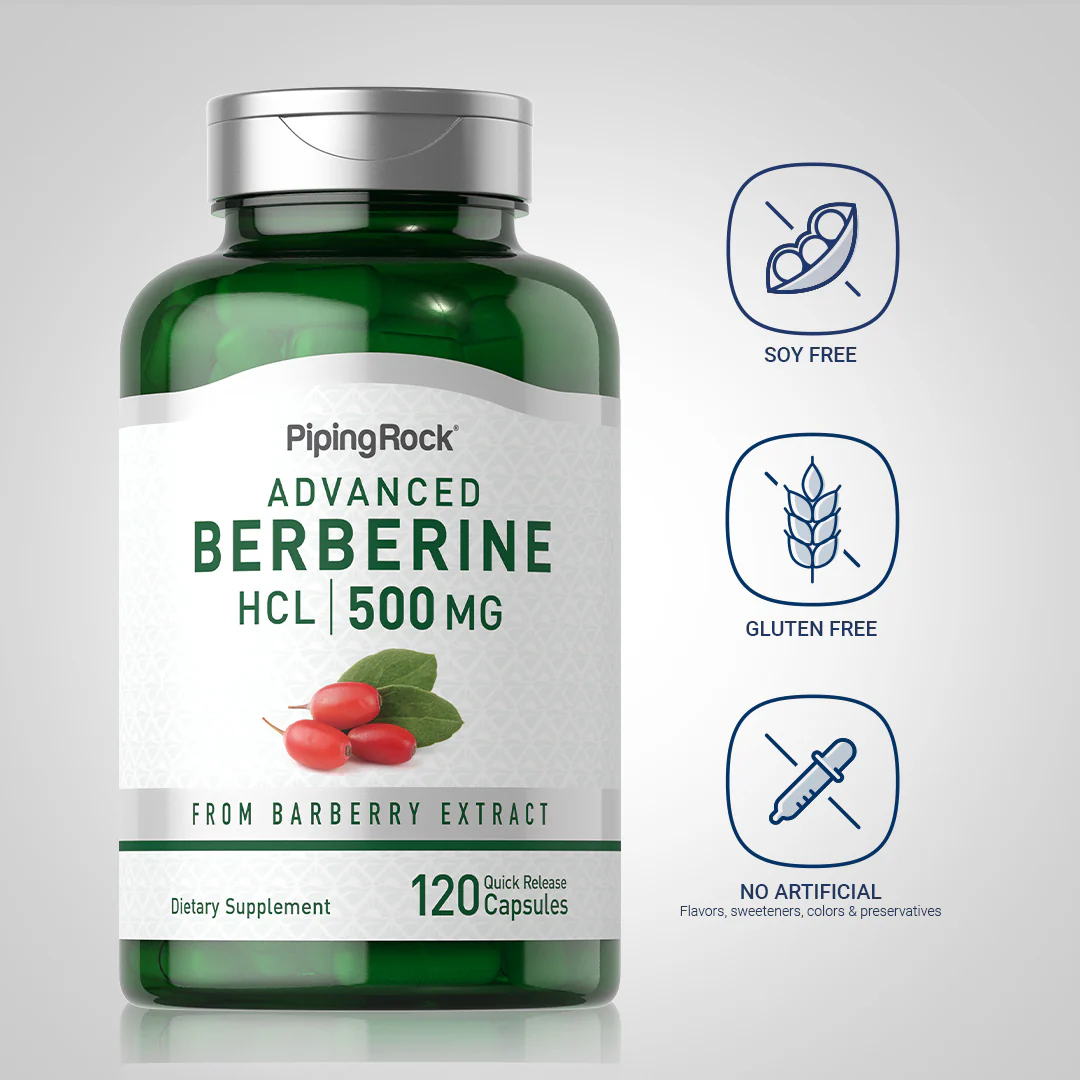 Berberine HCL, 500 mg, 120 Quick Release Capsules - Image 5