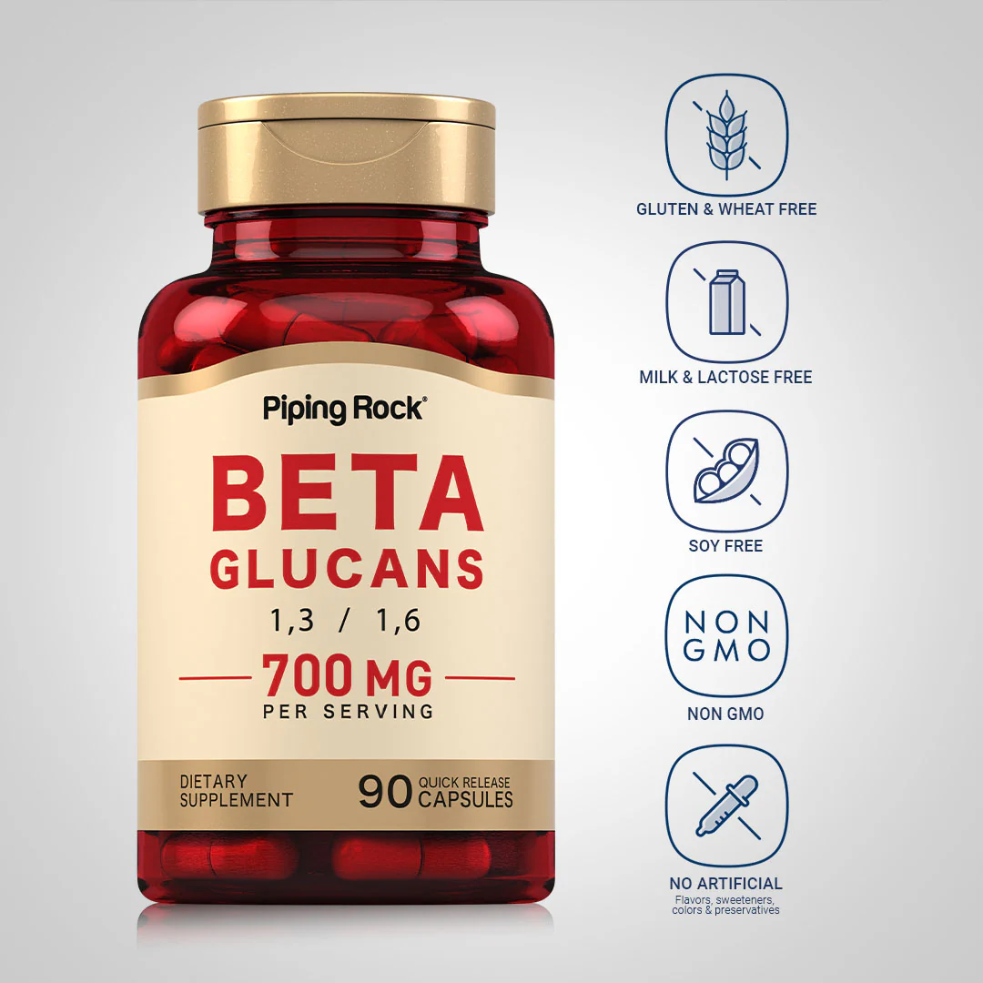 Beta 1,3/1,6-D-Glucan, 700 mg (per serving), 90 Quick Release Capsules - Image 5