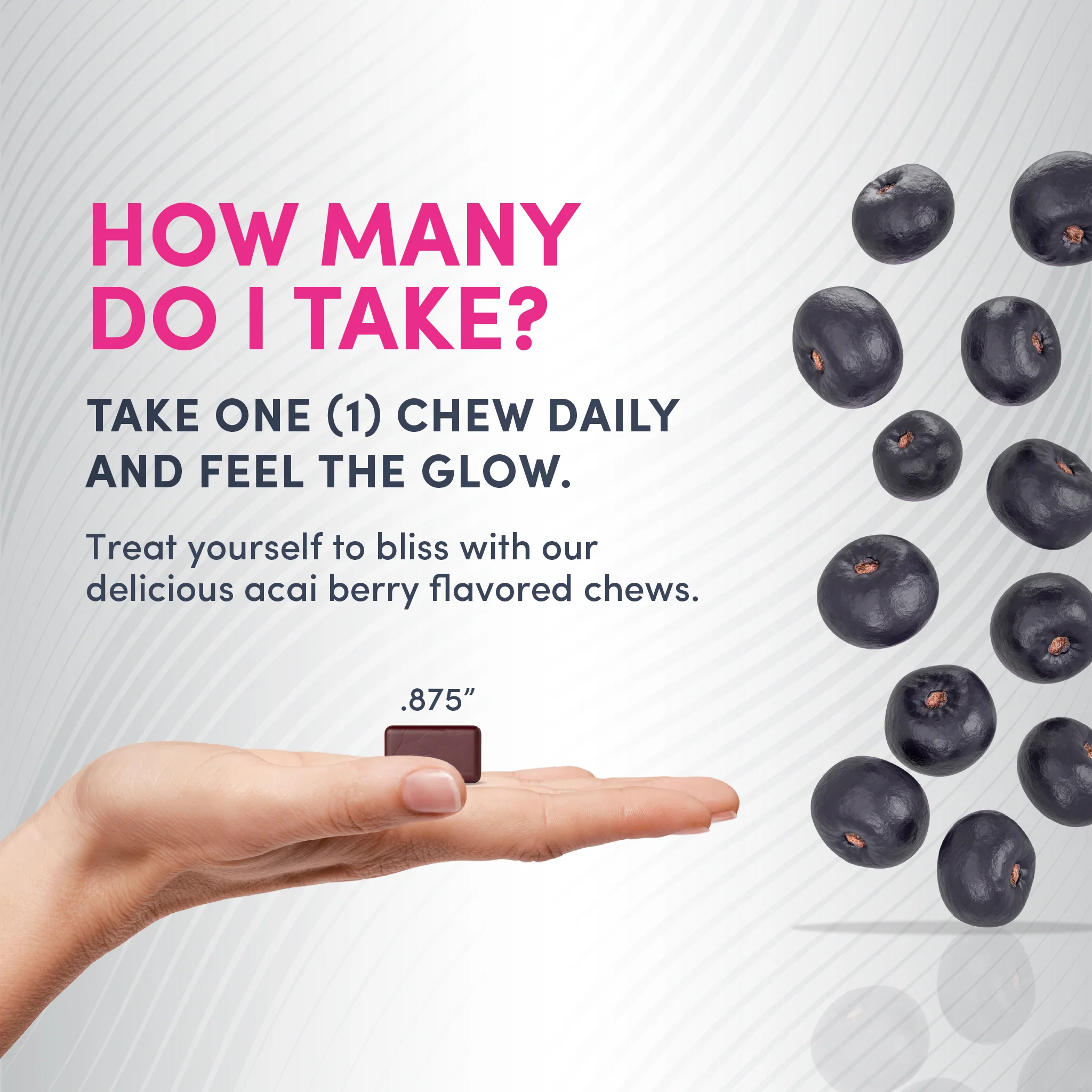 Biotin Beauty Acai Berry Flavor, 30 Tasty Soft Chews - Image 5