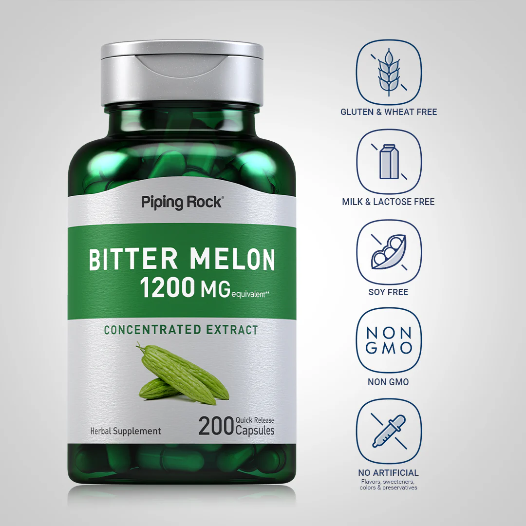 Bitter Melon / Momordica, 1200 mg, 200 Quick Release Capsules - Image 5