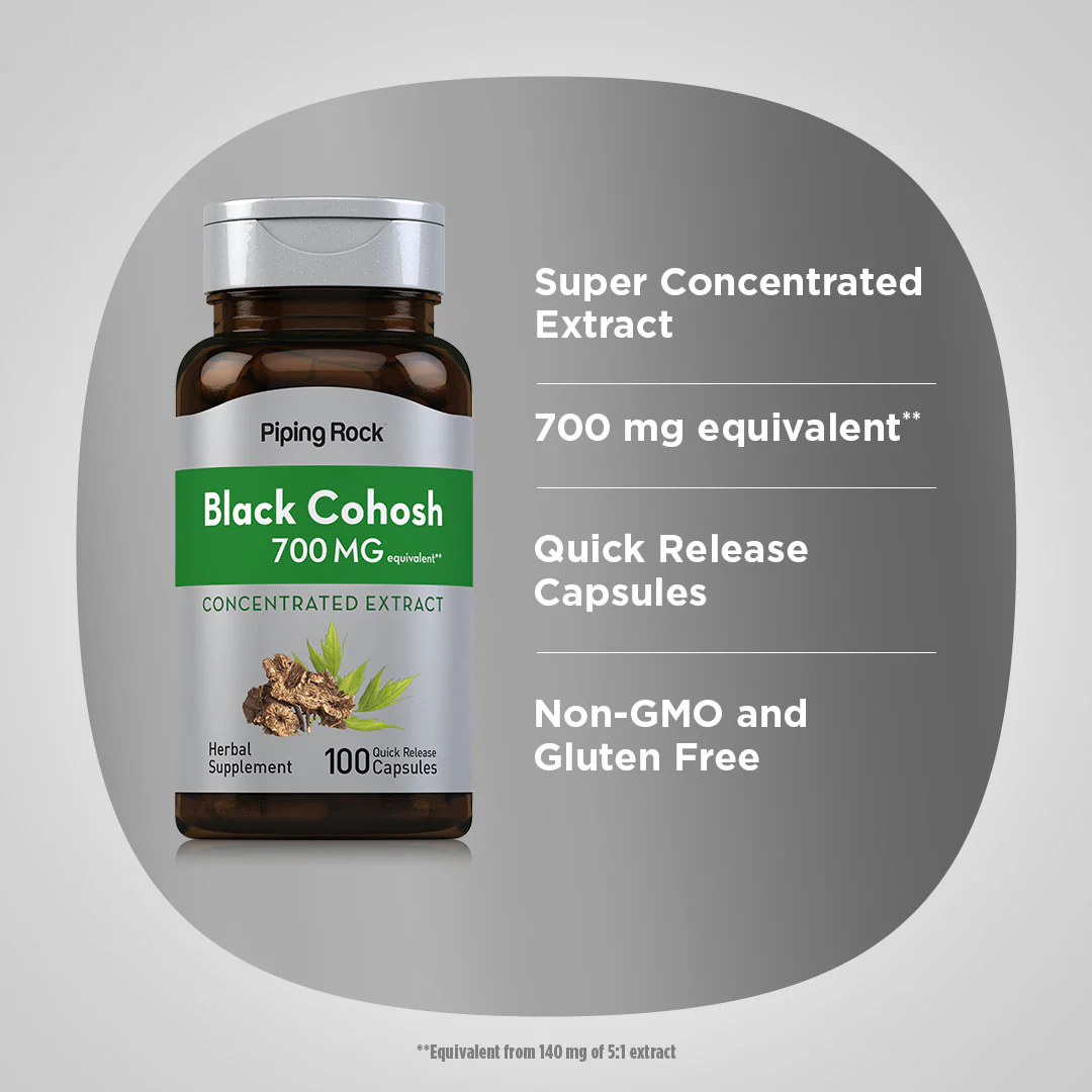 Black Cohosh, 700 mg, 100 Quick Release Capsules - Image 4