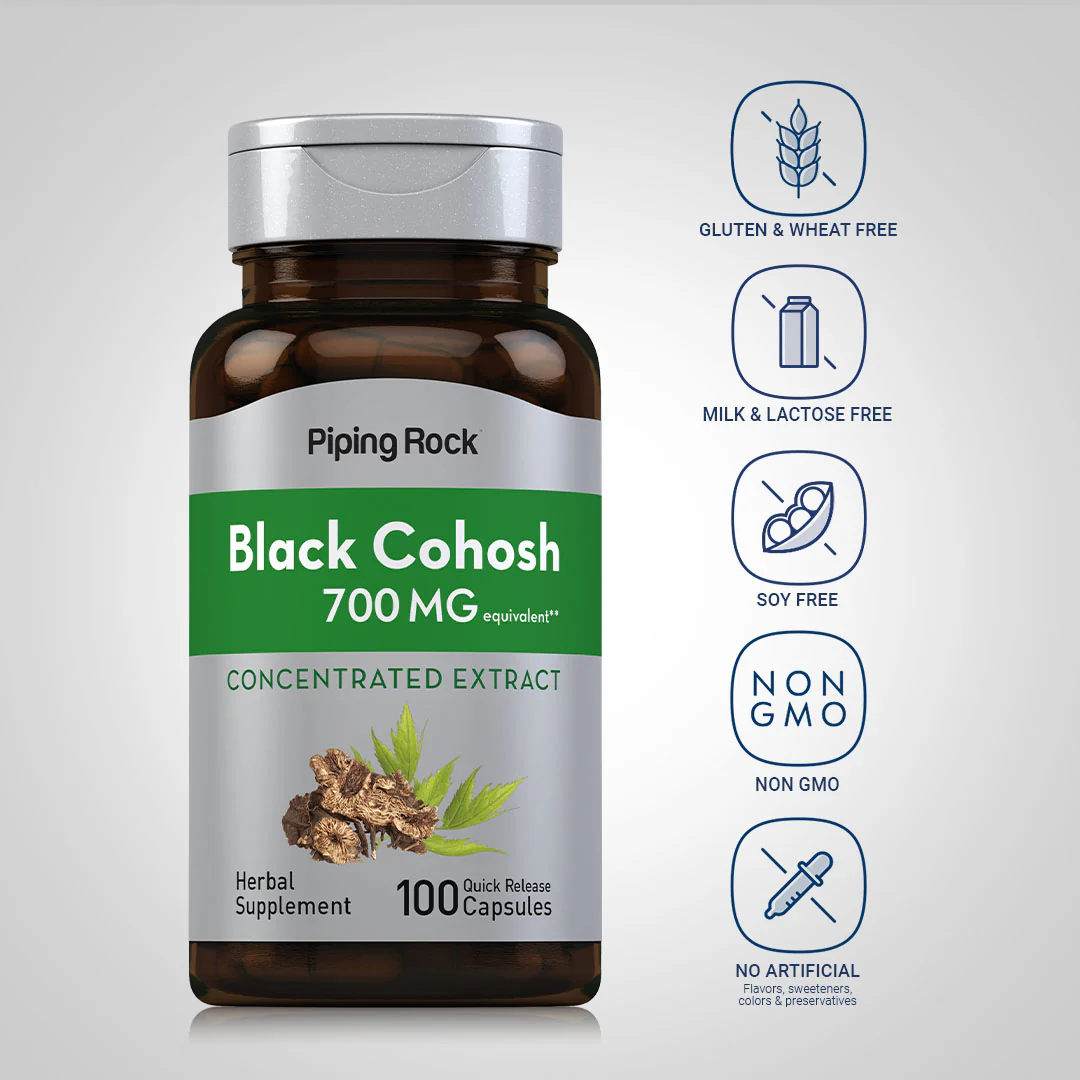Black Cohosh, 700 mg, 100 Quick Release Capsules, 2  Bottles - Image 5