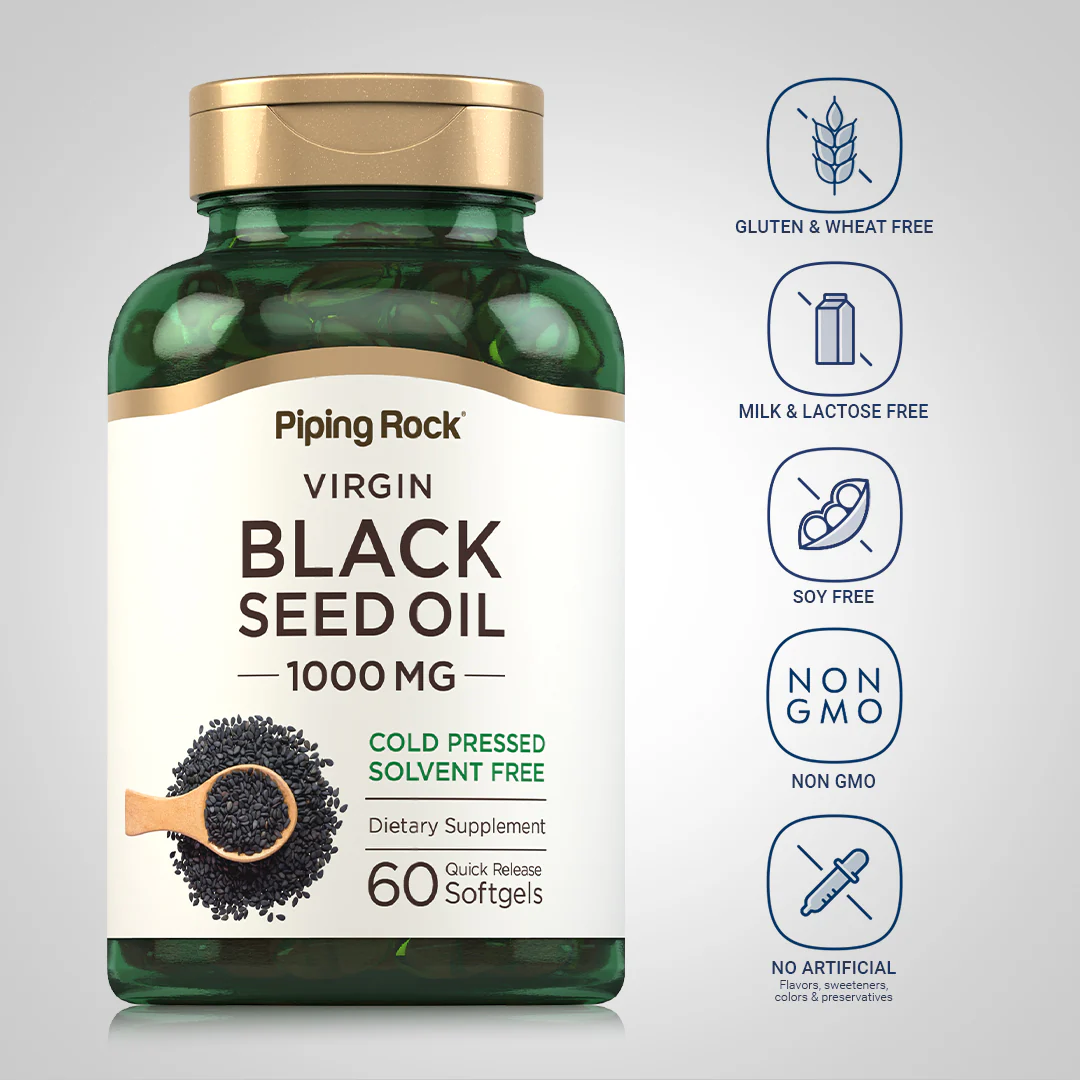 Black Seed Oil, 1000 mg, 60 Quick Release Softgels - Image 5