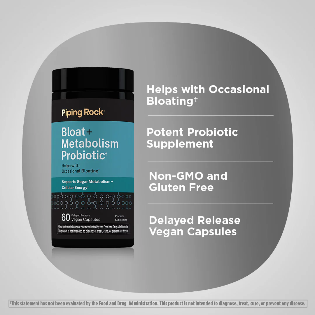 Bloat + Metabolism Probiotic, 60 Delayed Release Vegan Caps, 2  Bottles - Image 3