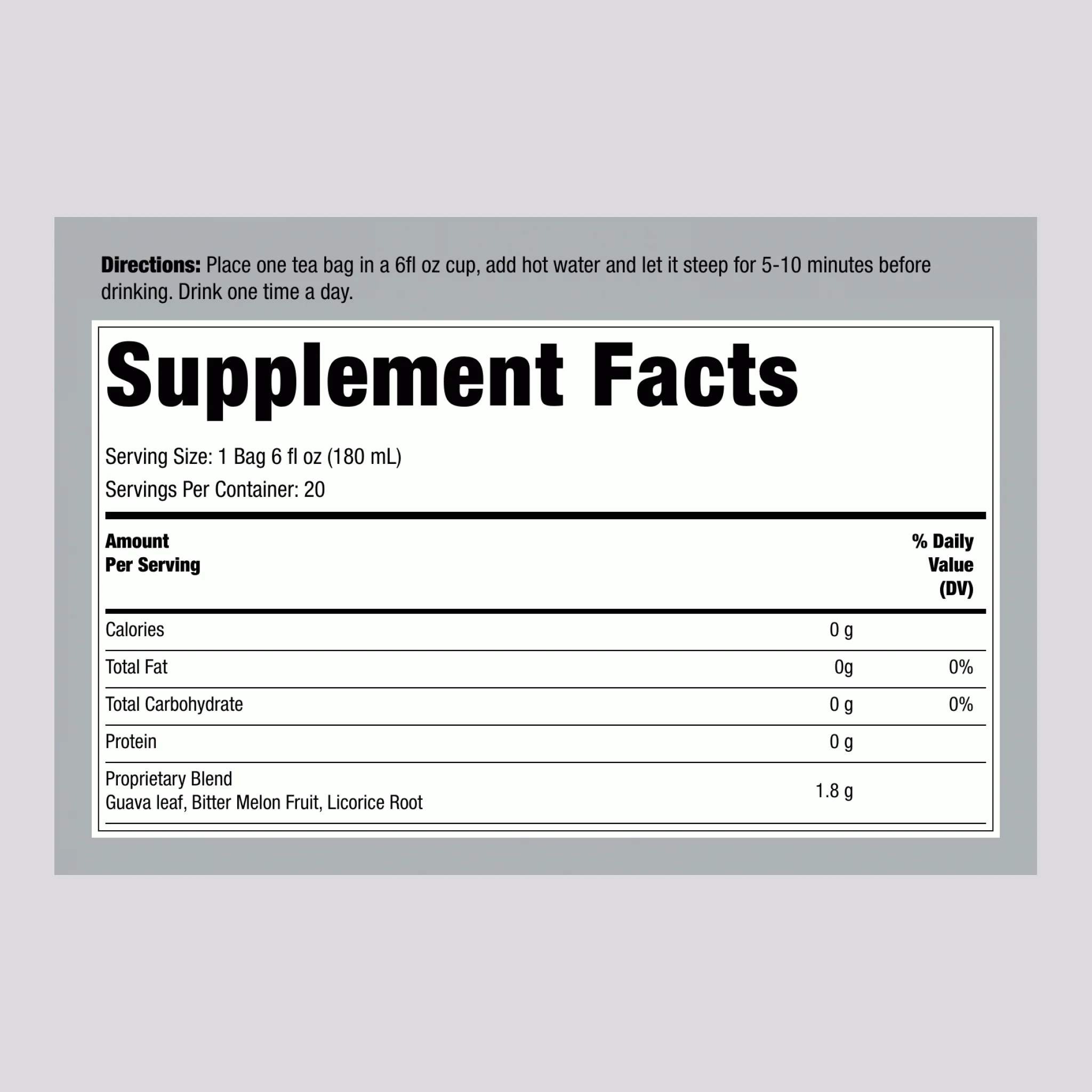 Blood Sugar Tea, 20 Tea Bags - Image 2