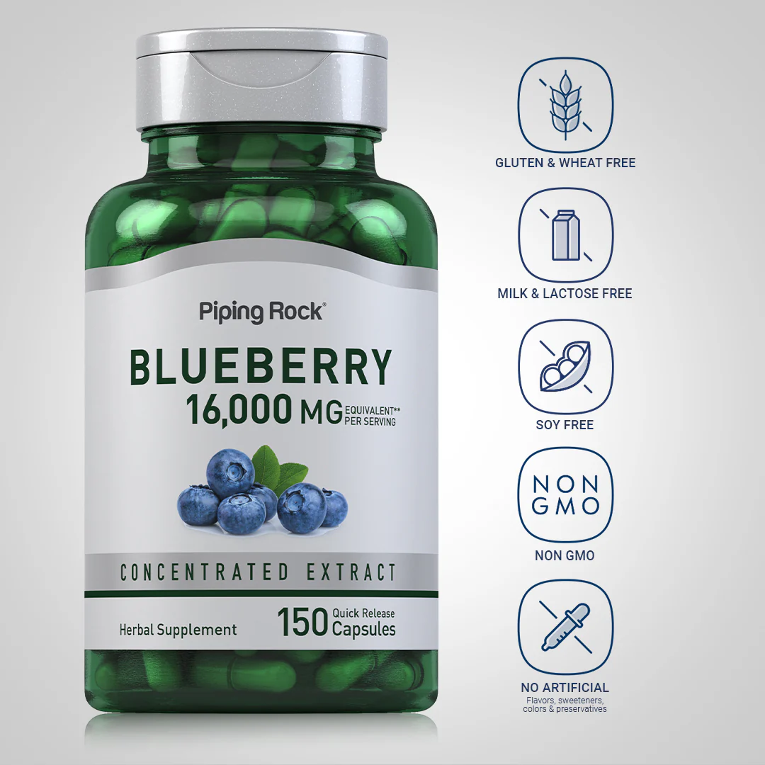Blueberry, 16,000 mg (per serving), 150 Quick Release Capsules, 2  Bottles - Image 5
