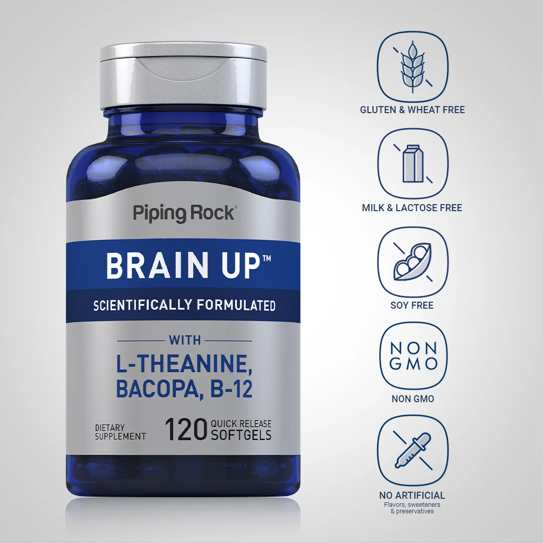 Brain Up, 120 Quick Release Softgels, 2  Bottles - Image 4