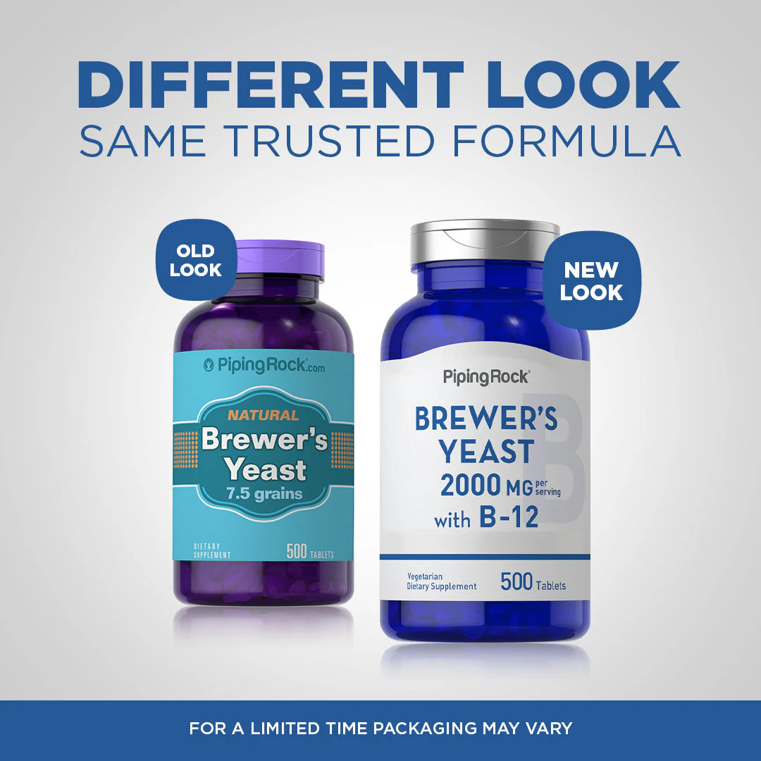 Brewer's Yeast, 2000 mg (per serving), 500 Tablets - Image 3