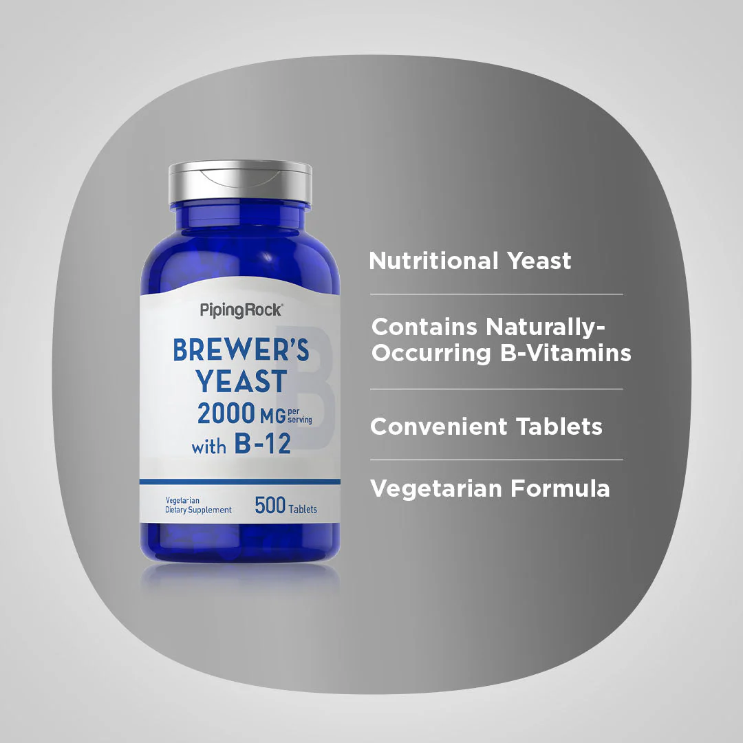 Brewer's Yeast, 2000 mg (per serving), 500 Tablets - Image 4