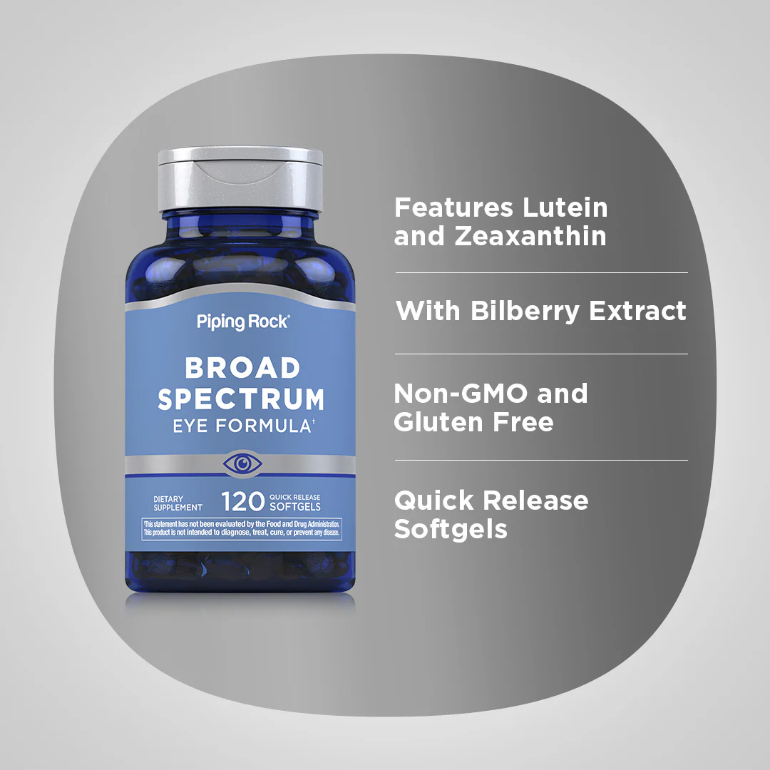 Broad Spectrum Eye Formula, 120 Quick Release Softgels - Image 3