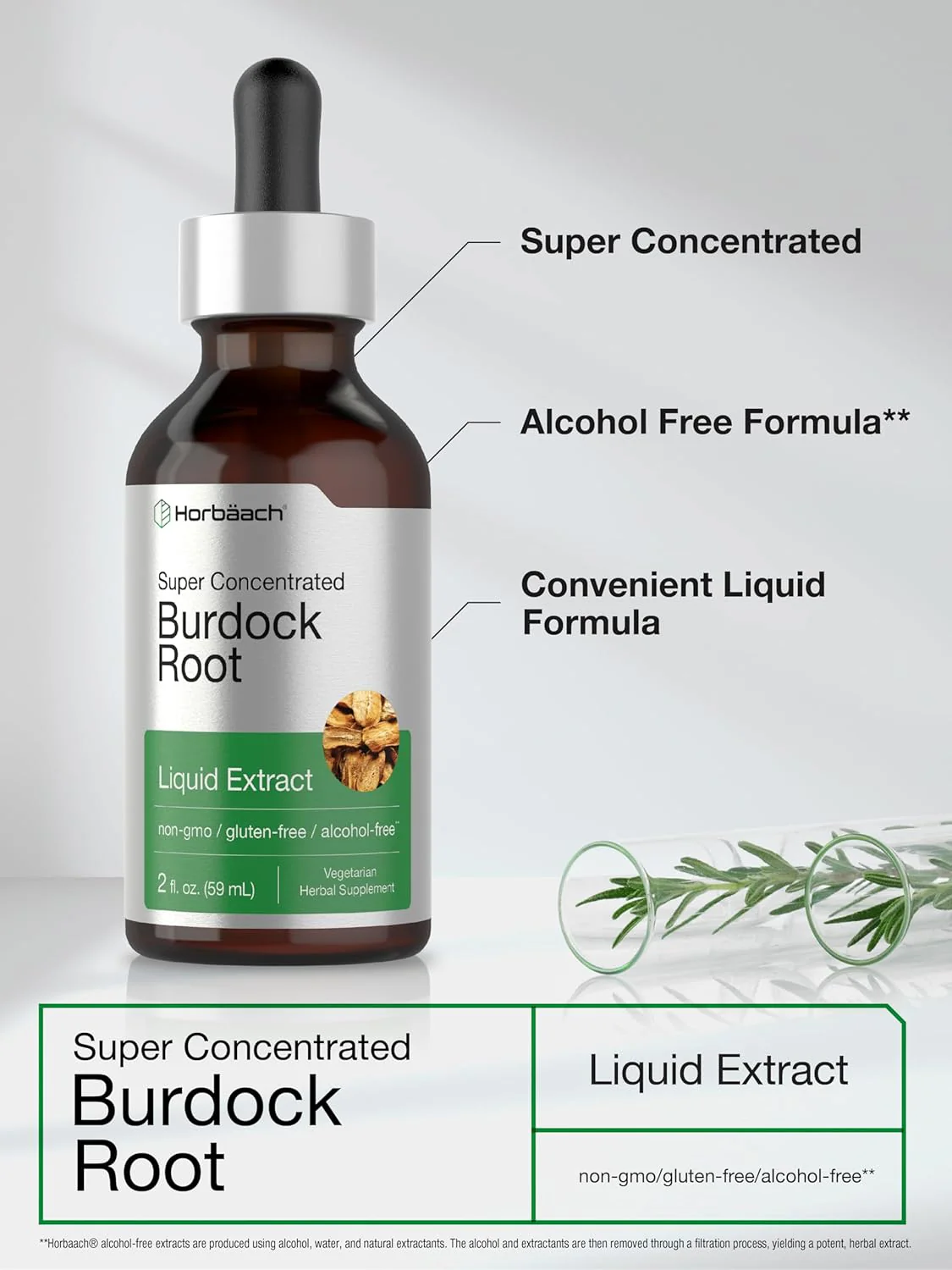 Burdock Root Liquid Extract Alcohol Free, 2 fl oz (59 mL) Dropper Bottle - Image 6