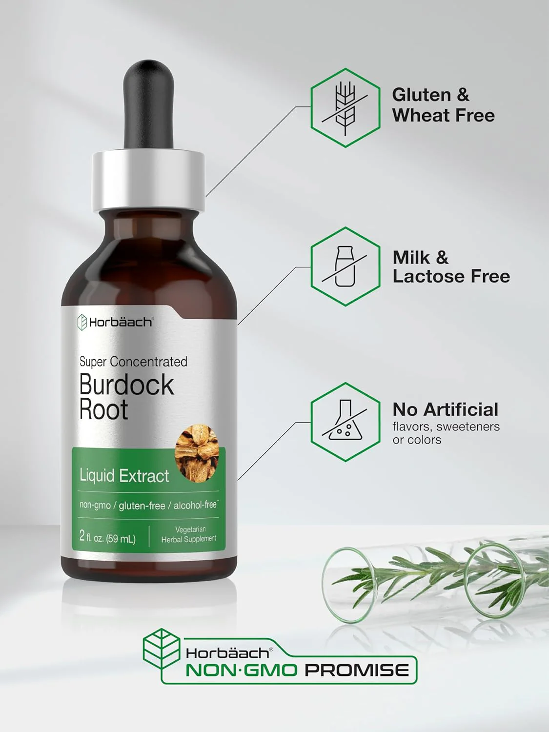 Burdock Root Liquid Extract Alcohol Free, 2 fl oz (59 mL) Dropper Bottle - Image 7