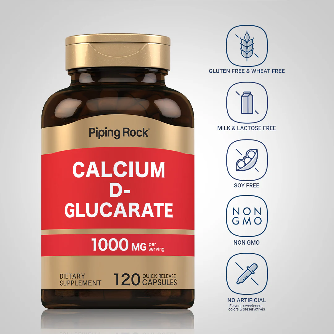 Calcium D-Glucarate, 1000 mg (per serving), 120 Quick Release Capsules - Image 5
