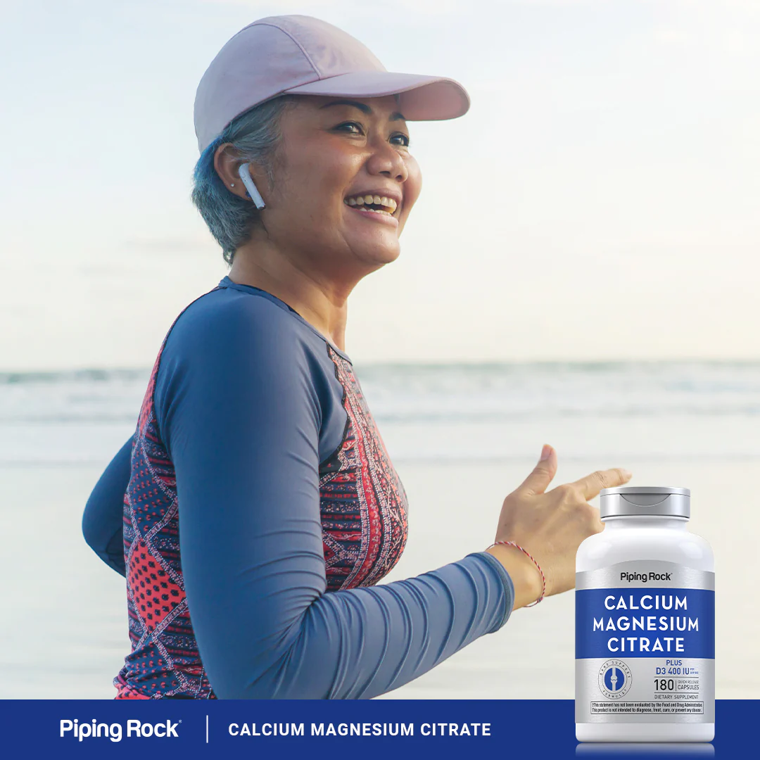 Calcium & Magnesium Citrate Plus D3 (Cal 300mg/Mag 150mg/D3 400IU) (per serving), 180 Quick Release Capsules, 2  Bottles - Image 7