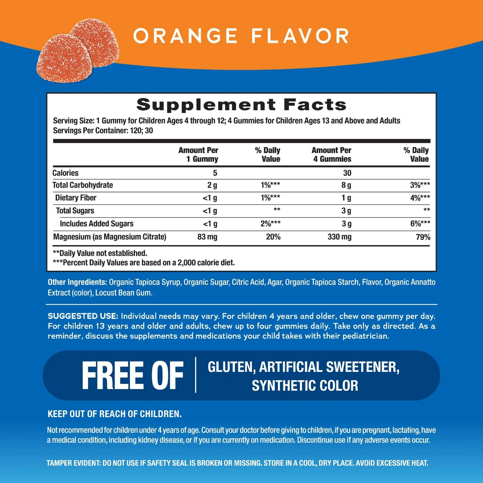 CALM Gummies Orange Flavor, 120 Tasty Gummies - Image 3