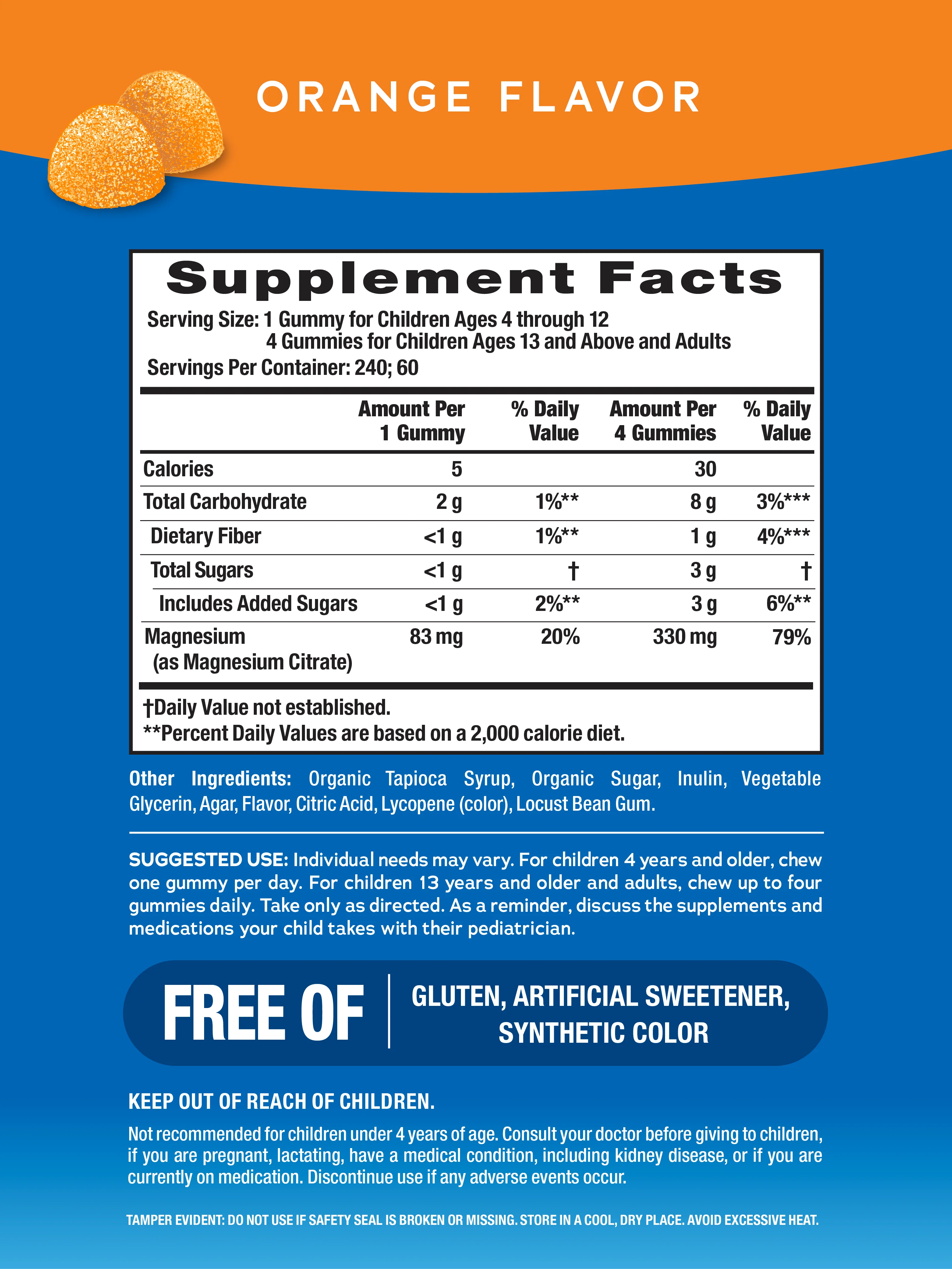 CALM Gummies Orange Flavor, 240 Tasty Gummies - Image 3